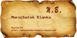 Marschalek Bianka névjegykártya